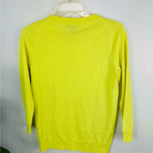 J. Crew Neon Yellow Citron Merino Tippi Sweater S - Picture 6 of 7